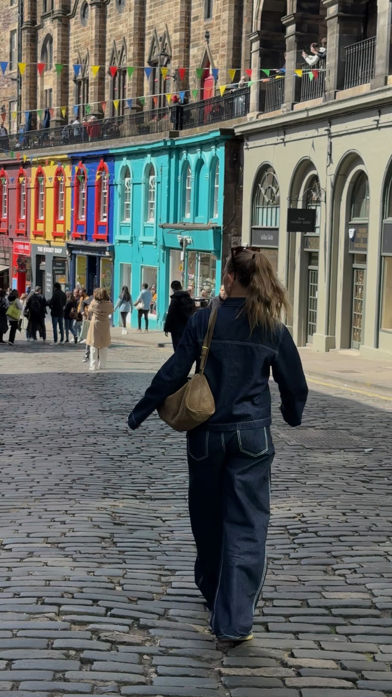 Instagram post by @lemonsandlucy for VisitScotland. Caption reads: [...] city 🍕😋! So happy to be here with....