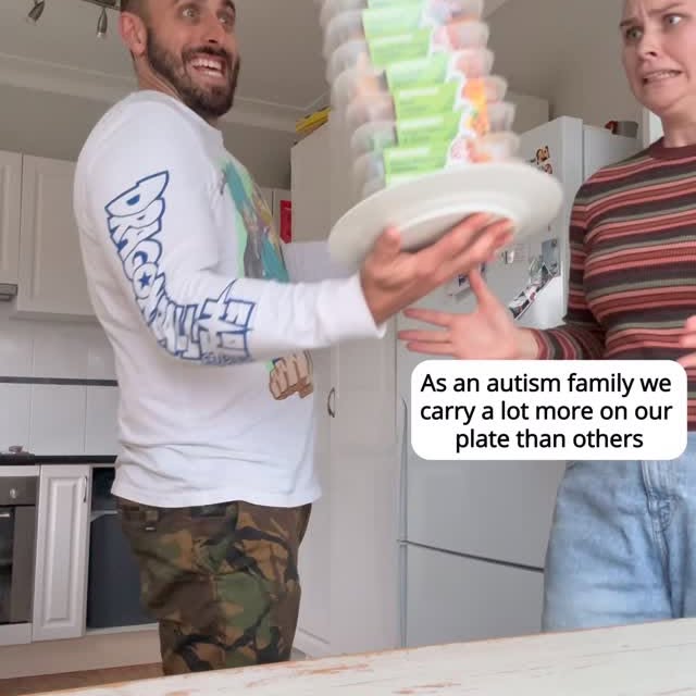 Instagram post by @aussieautismfamily for Youfoodz. Caption reads: As an autism family our plates are always full,....