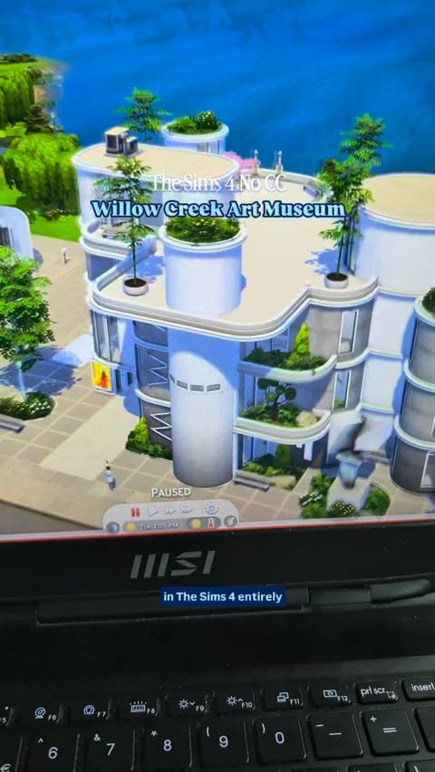 Instagram post by @coki.creative for The Sims. Caption reads: [...] like building with round walls? . Game:....