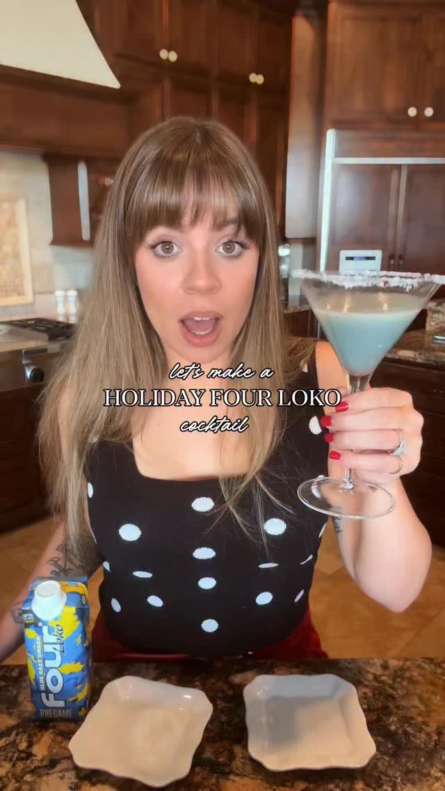 Instagram post by @drewofficial for Four Loko. Caption reads: This is the perfect Friendsgiving drink to....