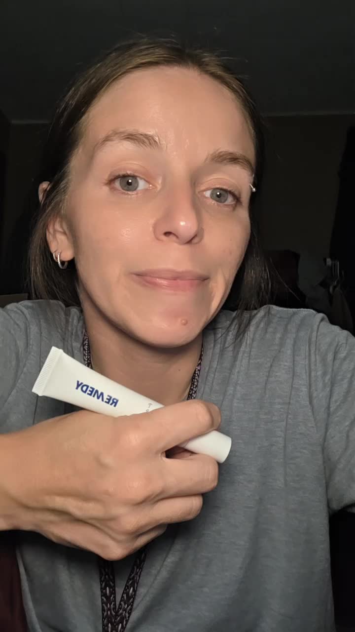 TikTok post by an influencer for Remedy Skin. Caption reads: @Remedy Science #skincare #antiaging....