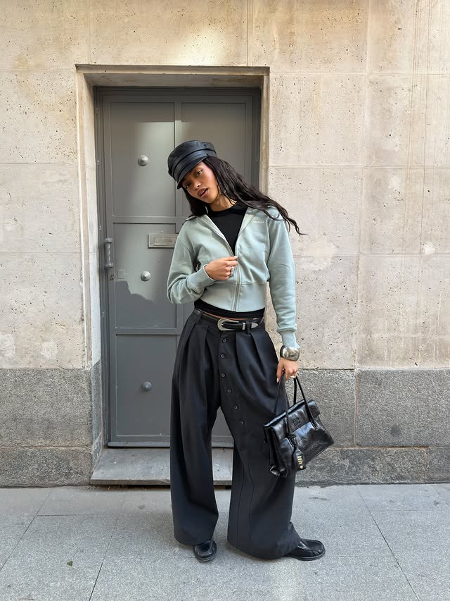 Instagram post by @cristinachenii for Adanola. Caption reads: Patrolling the streets with @adanola Ad.