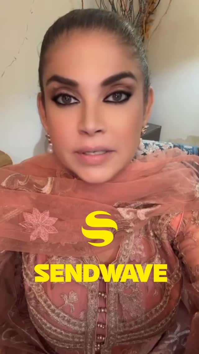 Instagram post by @mishikhanofficial2 for Sendwave. Caption reads: Asalama Alaikum everyone, as you all know I always....