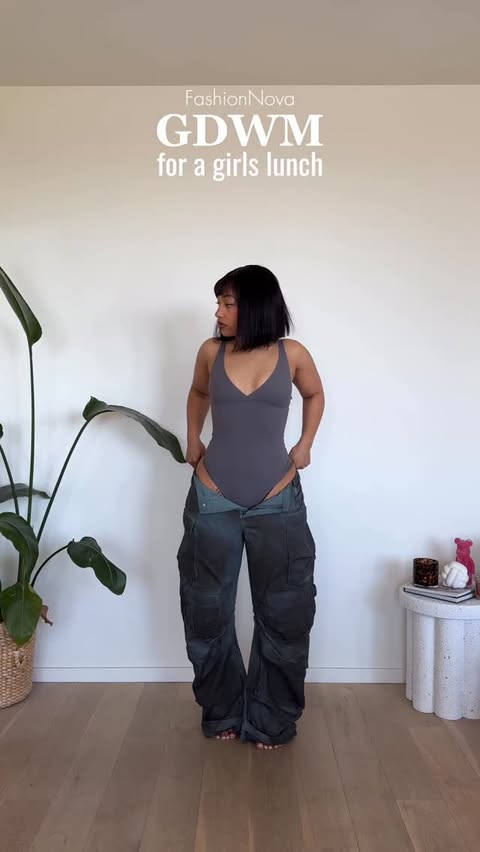 Instagram post by @sileyls for Fashion Nova. Caption reads: Love me some good cargo pants @FashionNova •....