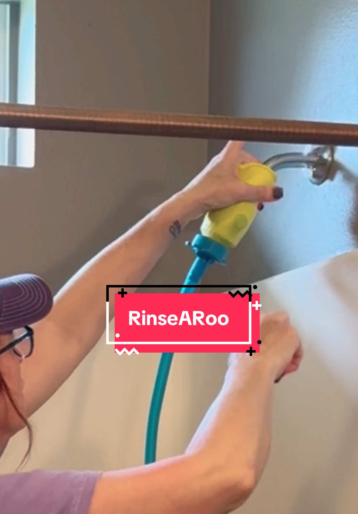 TikTok post by @crazycleaninglady222 for Rinseroo. Caption reads: [...] time you clean the shower chexk out....