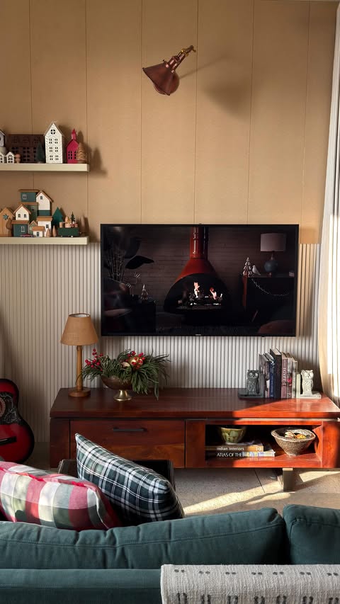 Instagram post by @cosyquirk for Urban Company. Caption reads: It’s taken a while for this wall to feel right,....