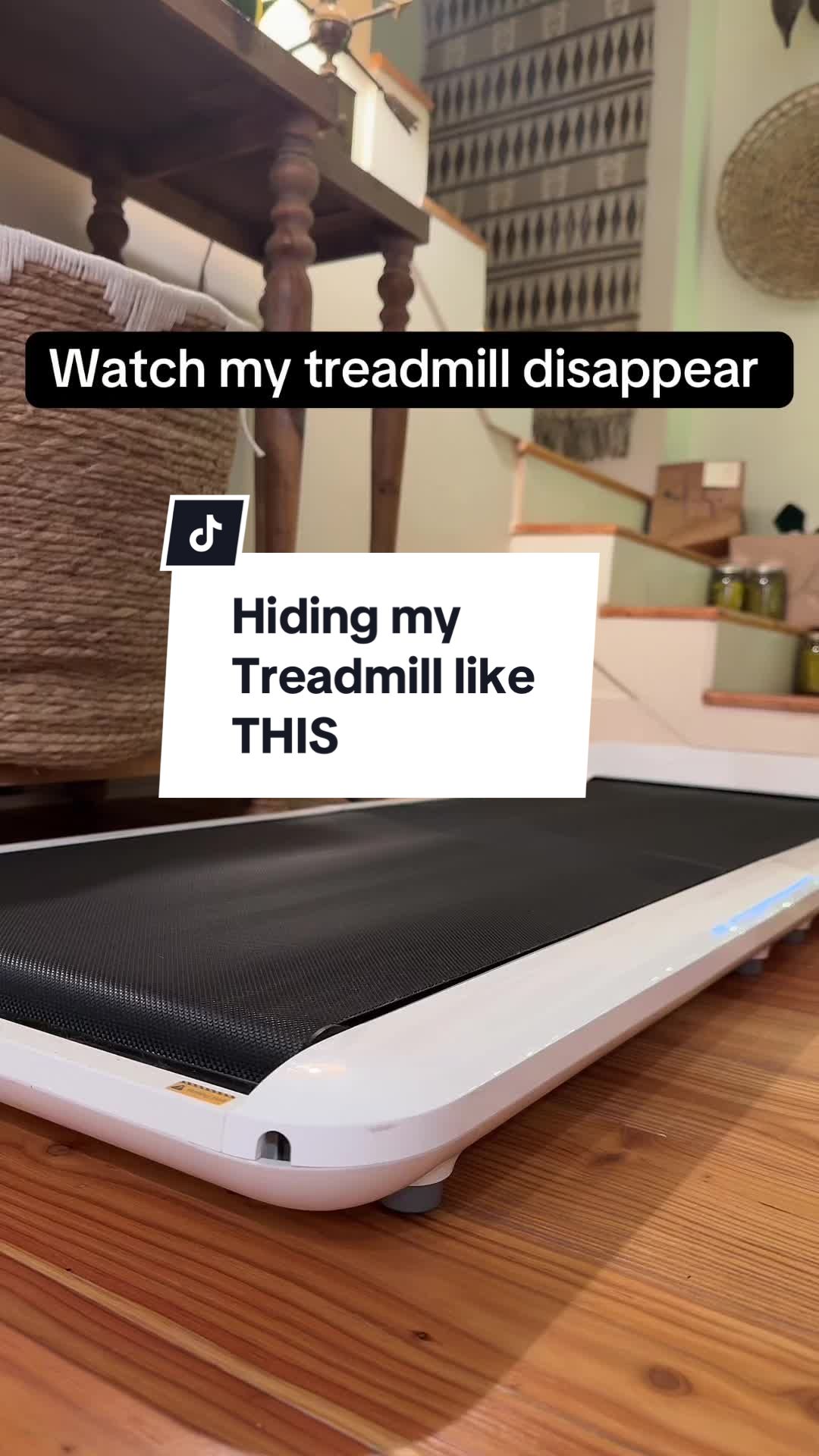 TikTok post by @its.a.dandy for WalkingPad. Caption reads: [...] #spotlightfinds #treadmill #walkingpad....