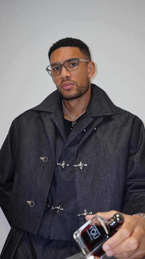 Instagram post by @oshowme for Armani beauty. Caption reads: AD Leaving the training grounds with @armanibeauty....