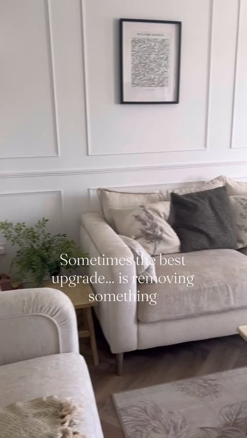 Instagram post by @home_across_the_swale for Yaheetech. Caption reads: Sometimes the best upgrade is removing....