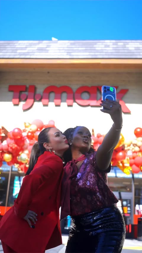 Instagram post by @monicastylemuse for TJ Maxx. Caption reads: [...] would NOT believe this 😭✨ On tour with....