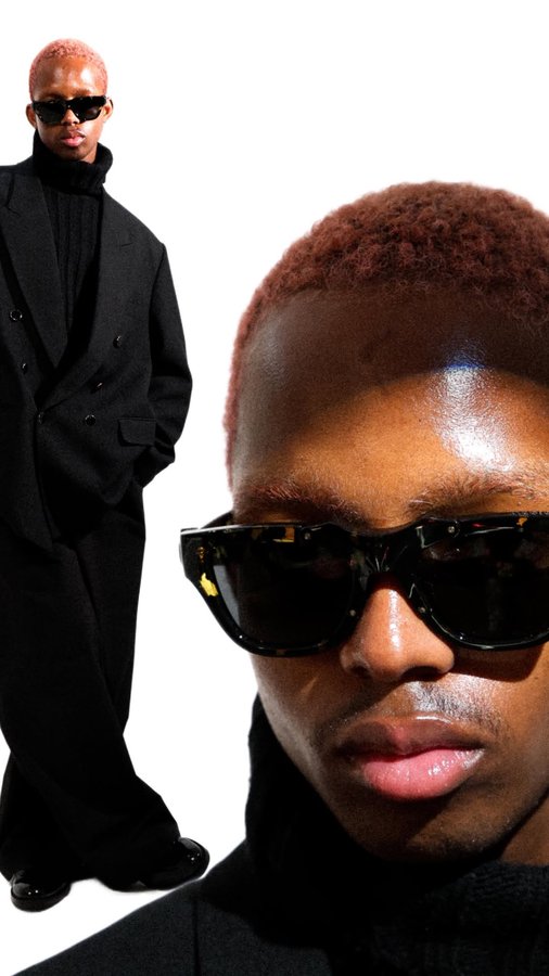 Instagram post by @knawtkai for EssilorLuxottica. Caption reads: [...] framed just right @BURBERRY....