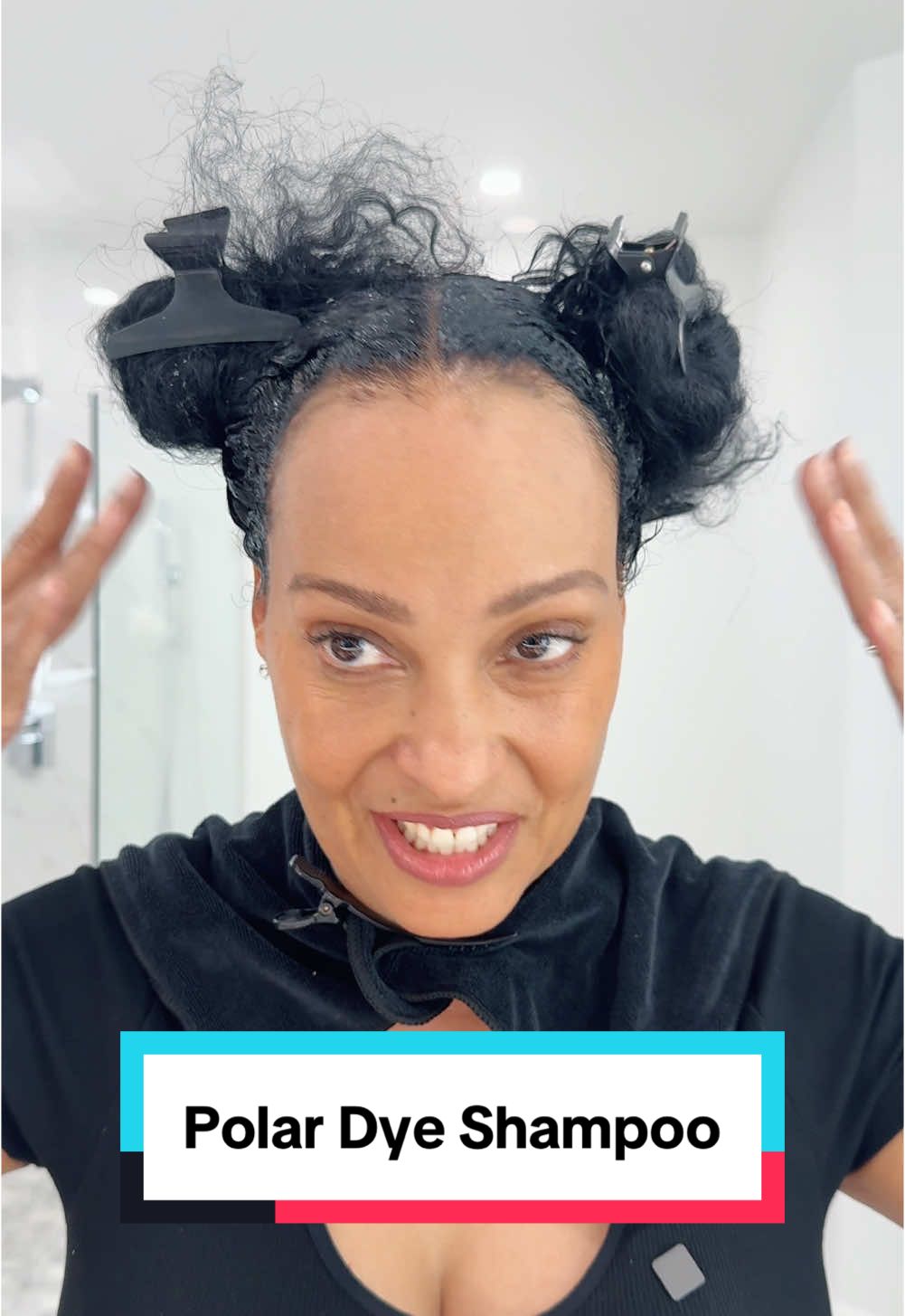 TikTok post by @elegantfaces for UNICORN COSMETICS. Caption reads: Here are some reasons to grab Polar Shampoo Hair....