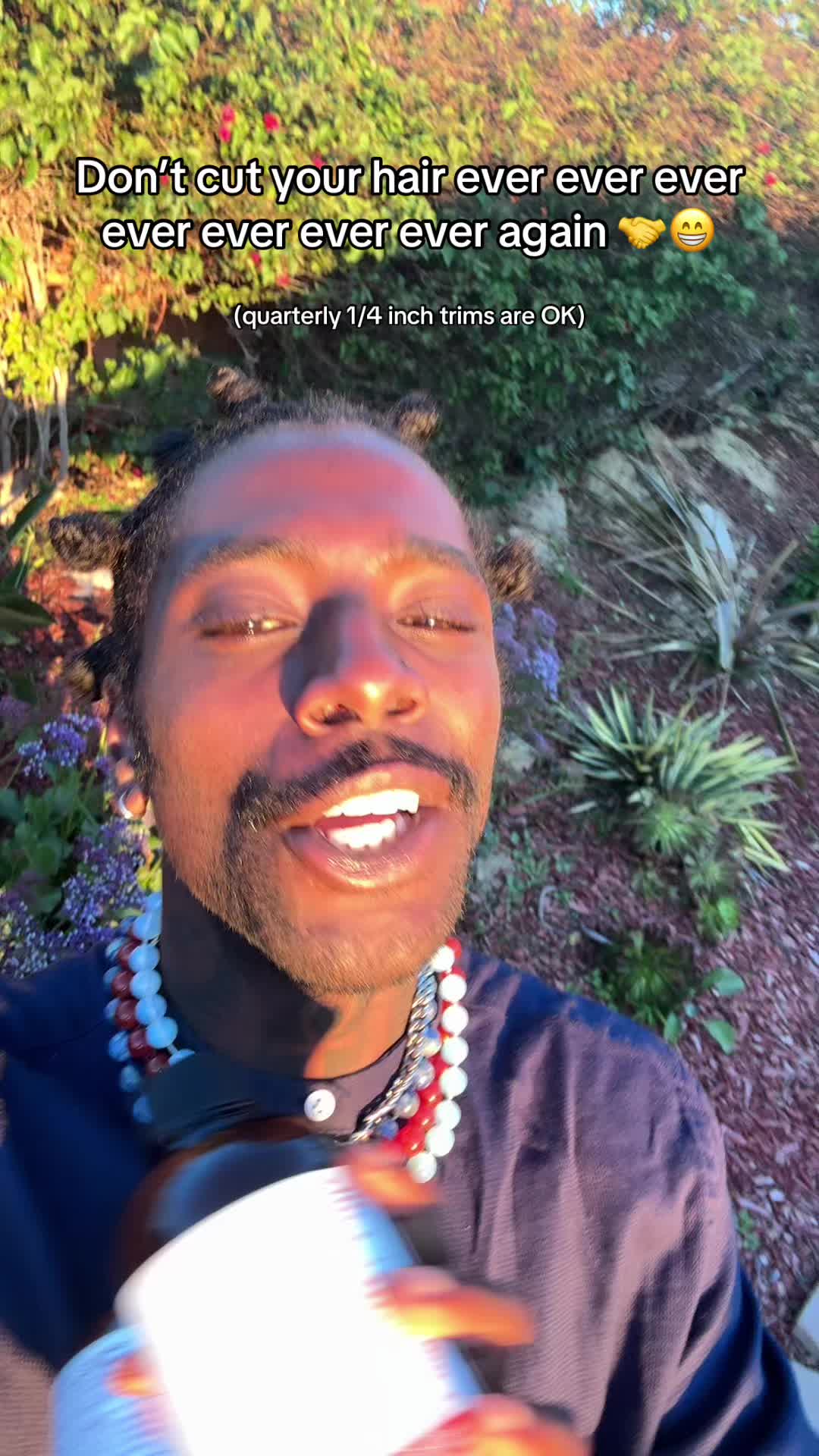 TikTok post by @shopntru9 for MaryRuth Organics. Caption reads: Grow your hair long & don’t cut it ever again !!!!....