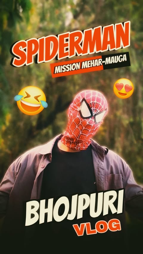 Instagram post by @bhojpuri_cartoon1 for GHAR SOAPS. Caption reads: Spiderman tanning se haar gaya 🤣 . #ad #gharsoaps....