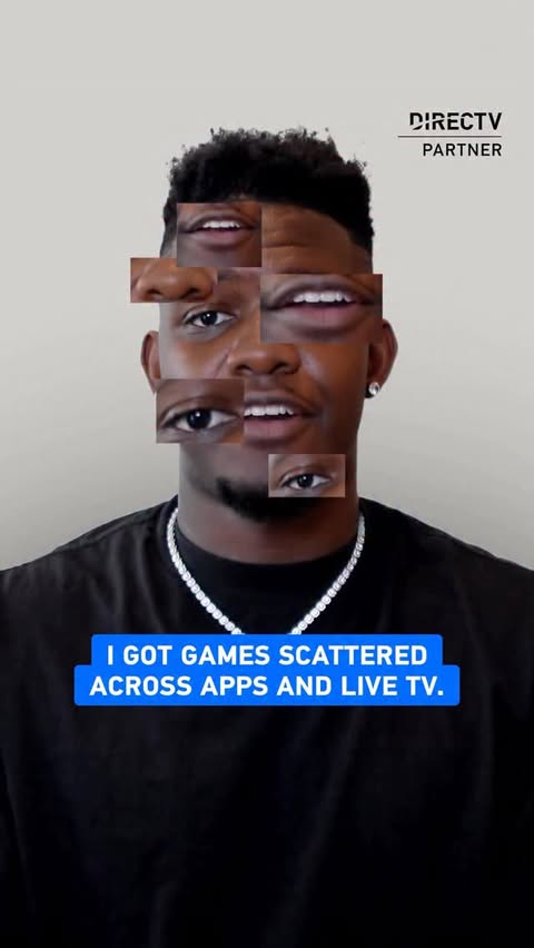 Instagram post by @cliffordtayloriv for DIRECTV. Caption reads: [...] with games, leagues, scores and more.....