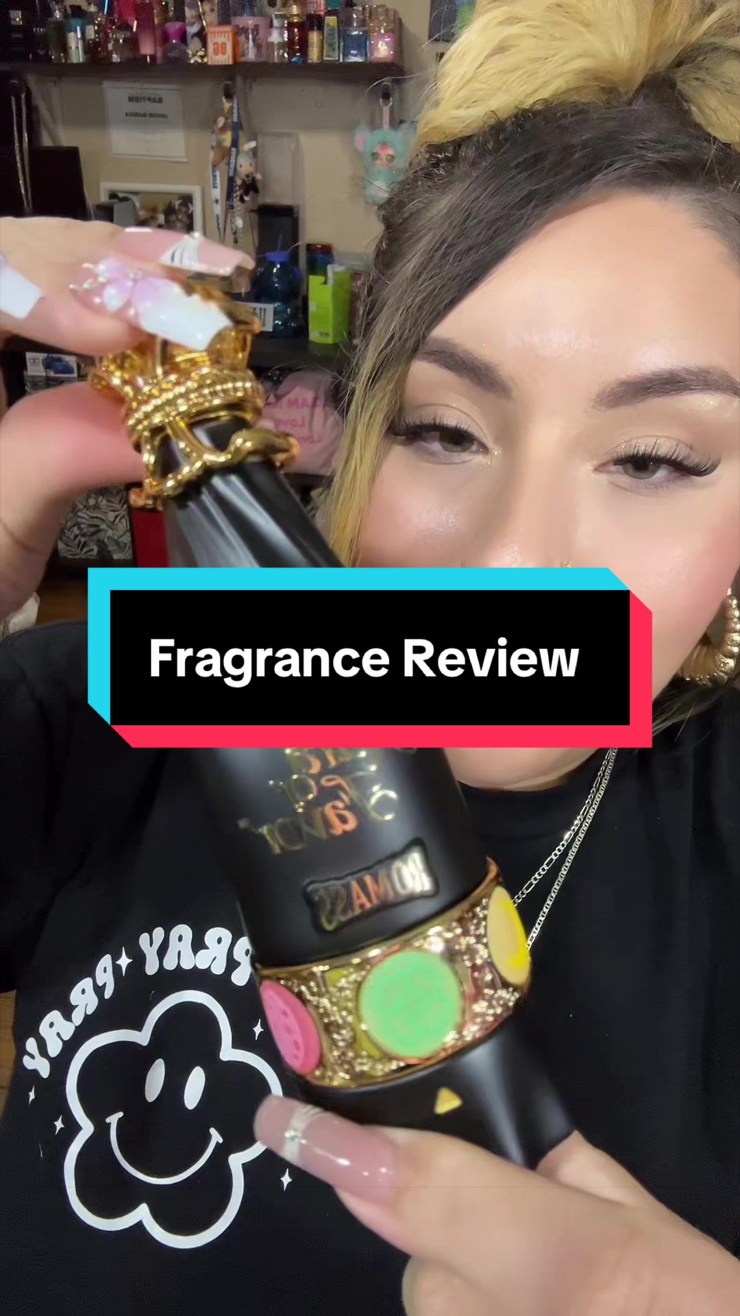 TikTok post by @xo.xanndra343 for Romass. Caption reads: [...] scent is so intense and smells so good!....