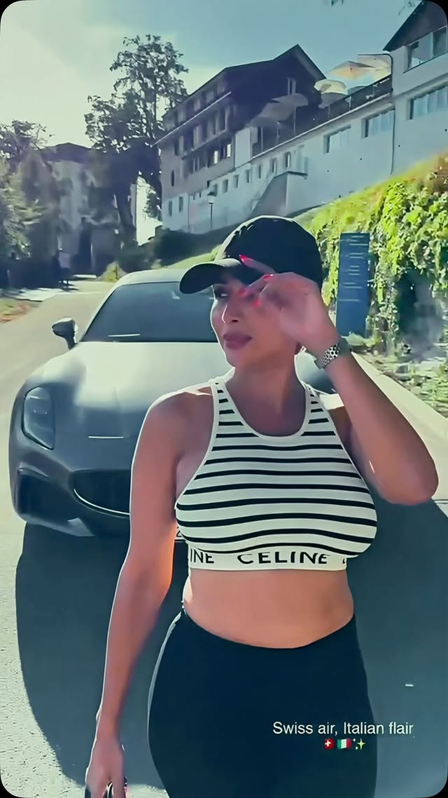 Instagram post by @malaikaaroraofficial for Maserati. Caption reads: [...] winding road and an Italian companion....