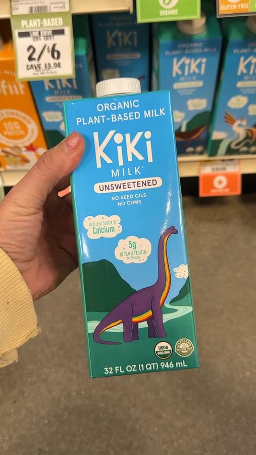 Instagram post by @littlebitsof_realfood for Kiki Milk. Caption reads: Sprouts haul!! @kikimilkco is an awesome plant....