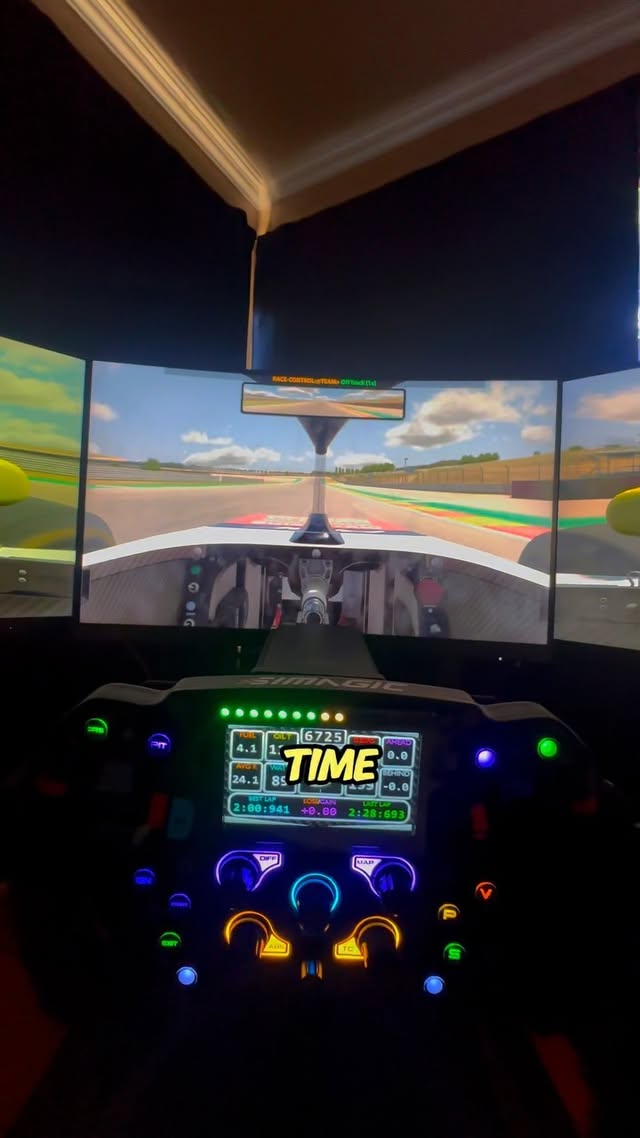 Instagram post by @prestonlambert23 for Simagic. Caption reads: [...] excited to announce my partnership with....