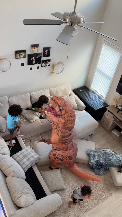 Instagram post by @officialmartinfam for Jurassic World. Caption reads: [...] 🤩 We had so much fun creating this Jurassic....