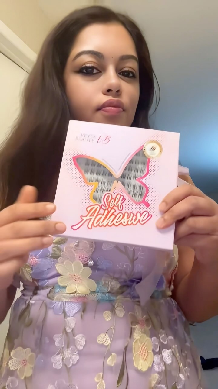 Instagram post by @vvaishnavi04 for VeyesBeauty. Caption reads: Pre glued lashes from @veyesbeauty @veyesbeauty_us....