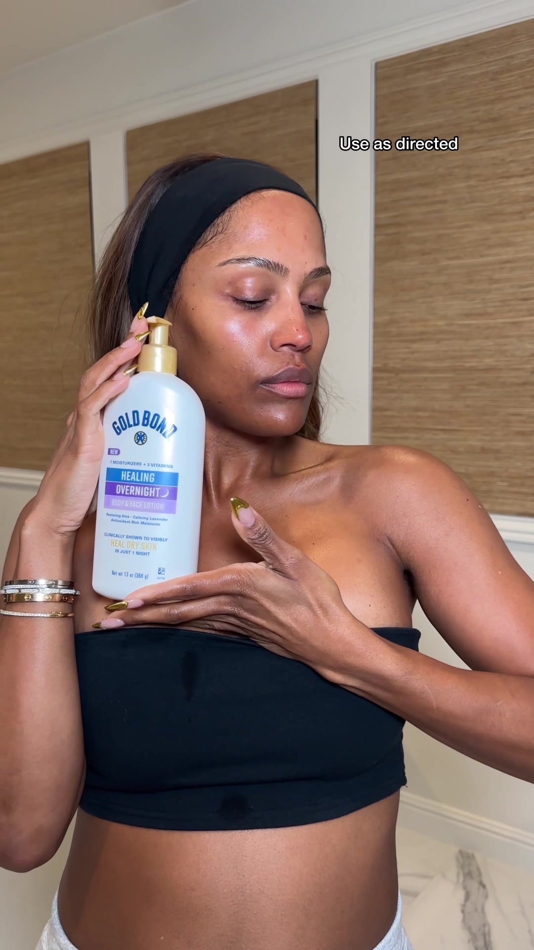 TikTok post by @makeupshayla for Gold Bond. Caption reads: #Ad #GoldBondPartner You don't need a 12 step....