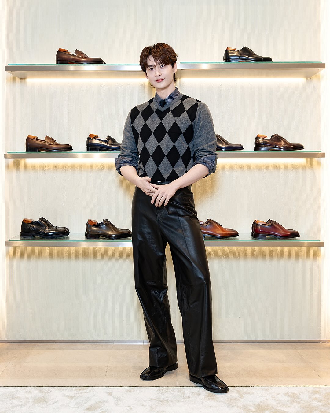 Instagram post by @jongsuk0206 for FERRAGAMO. Caption reads: A #FerragamoMoment with @jongsuk0206 at the Seoul....