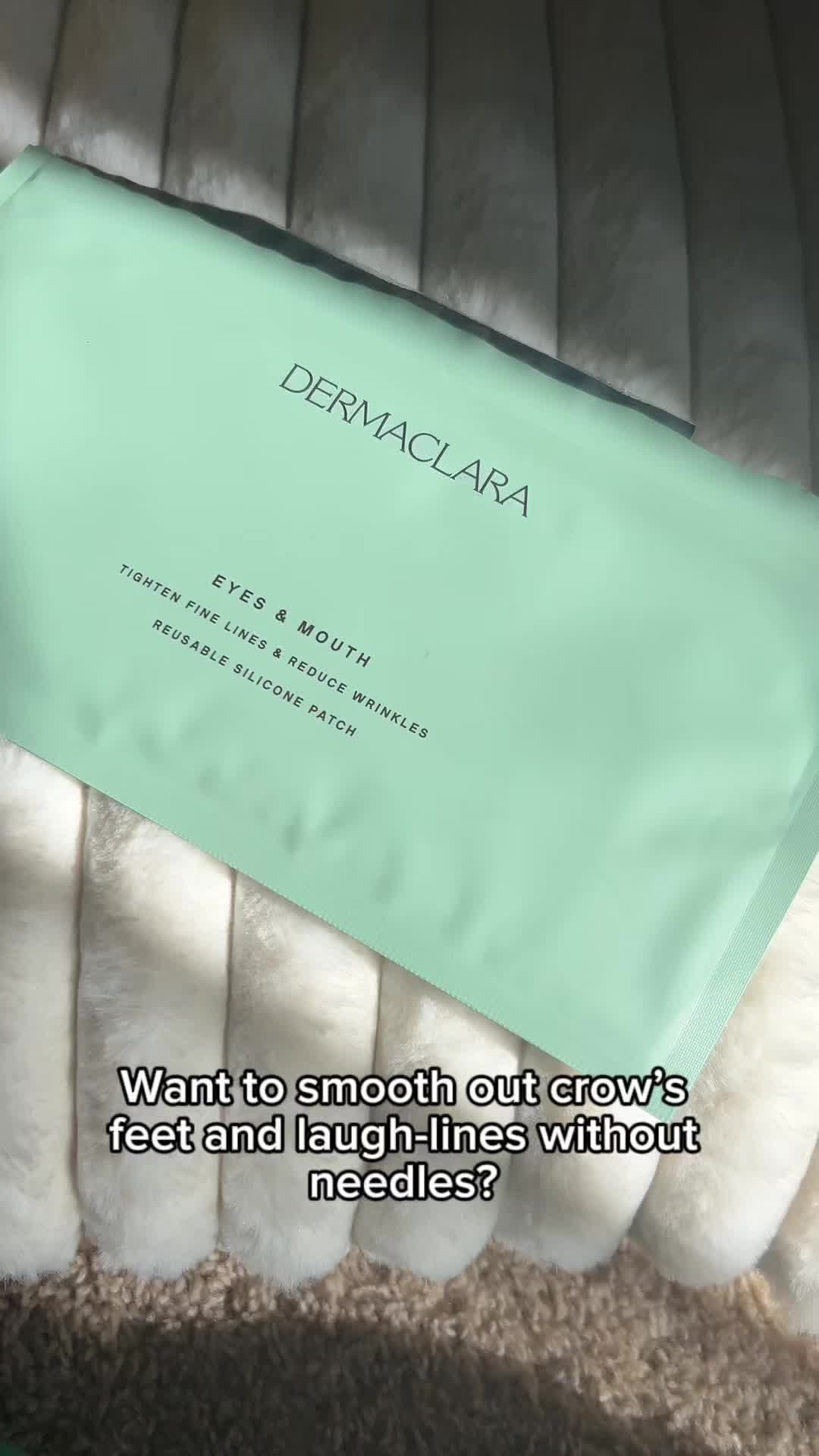 TikTok post by @shelflifestorie for Dermaclara. Caption reads: I’ve been using these @Dermaclara eye & mouth....