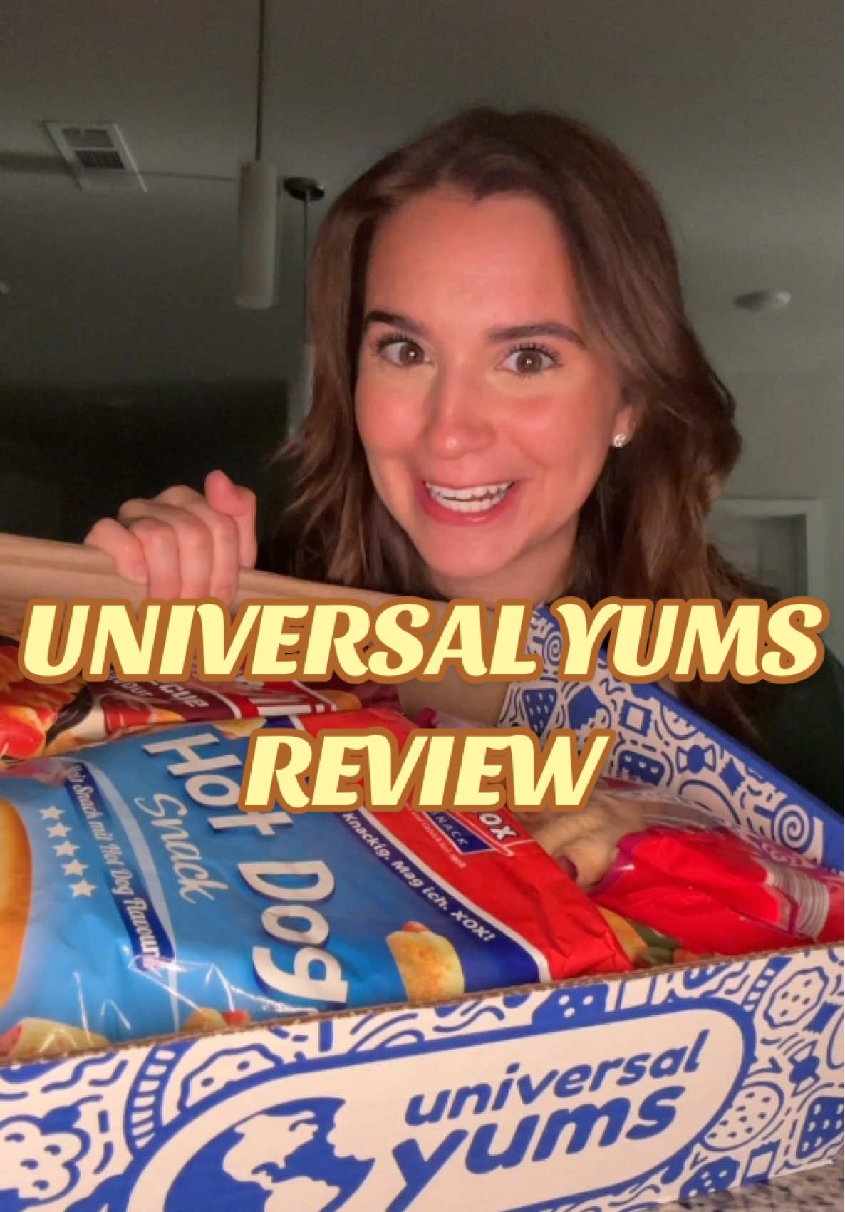 TikTok post by @gracekellyanneats for Universal Yums. Caption reads: [...] for the first time 🙈🇩🇪 👀 ft. @Universal....