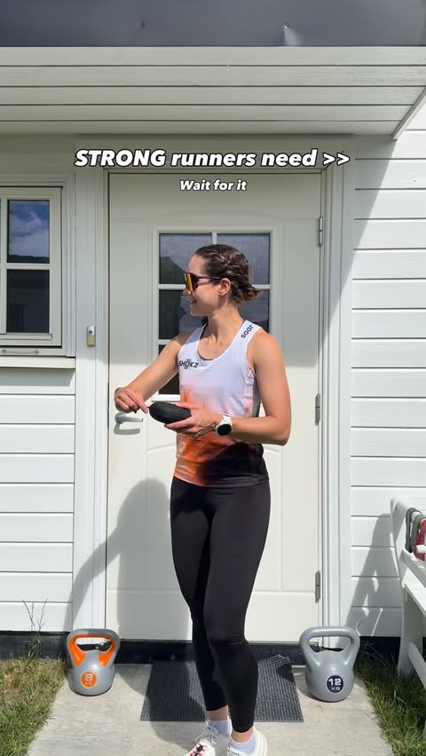 Instagram post by @running.yana for Shokz. Caption reads: [...] to get your strength sessions done? 🔥 SHOKZ....