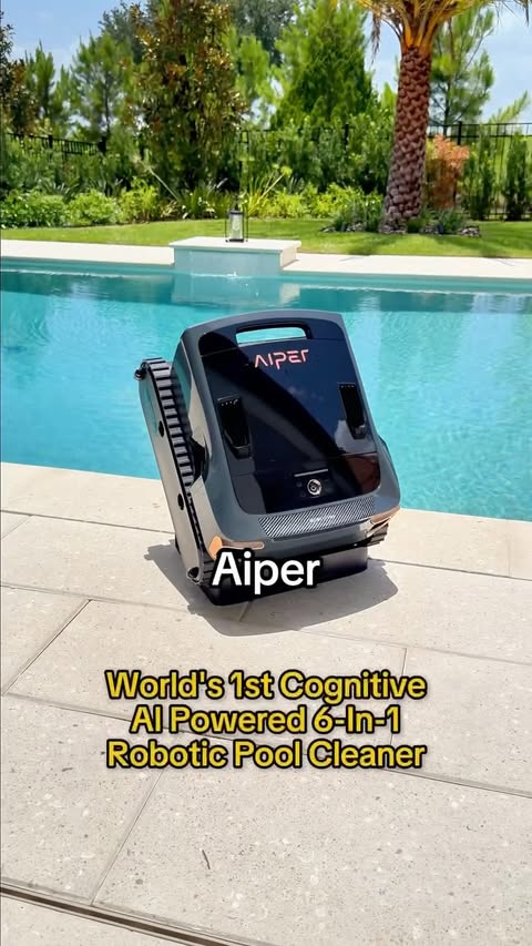 Instagram post by @kylekruegerr for Aiper. Caption reads: [...] to see if this robot could find it 🏴‍☠️....