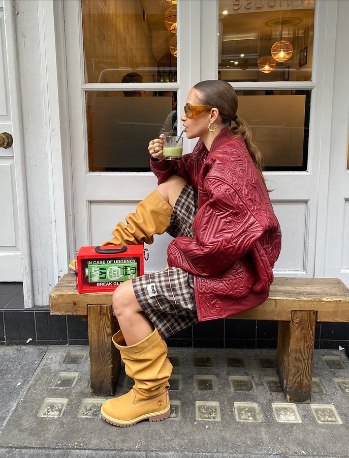 Instagram post by @natwinter_ for Oatly. Caption reads: [...] latte wherever and whenever i want x @oatly....