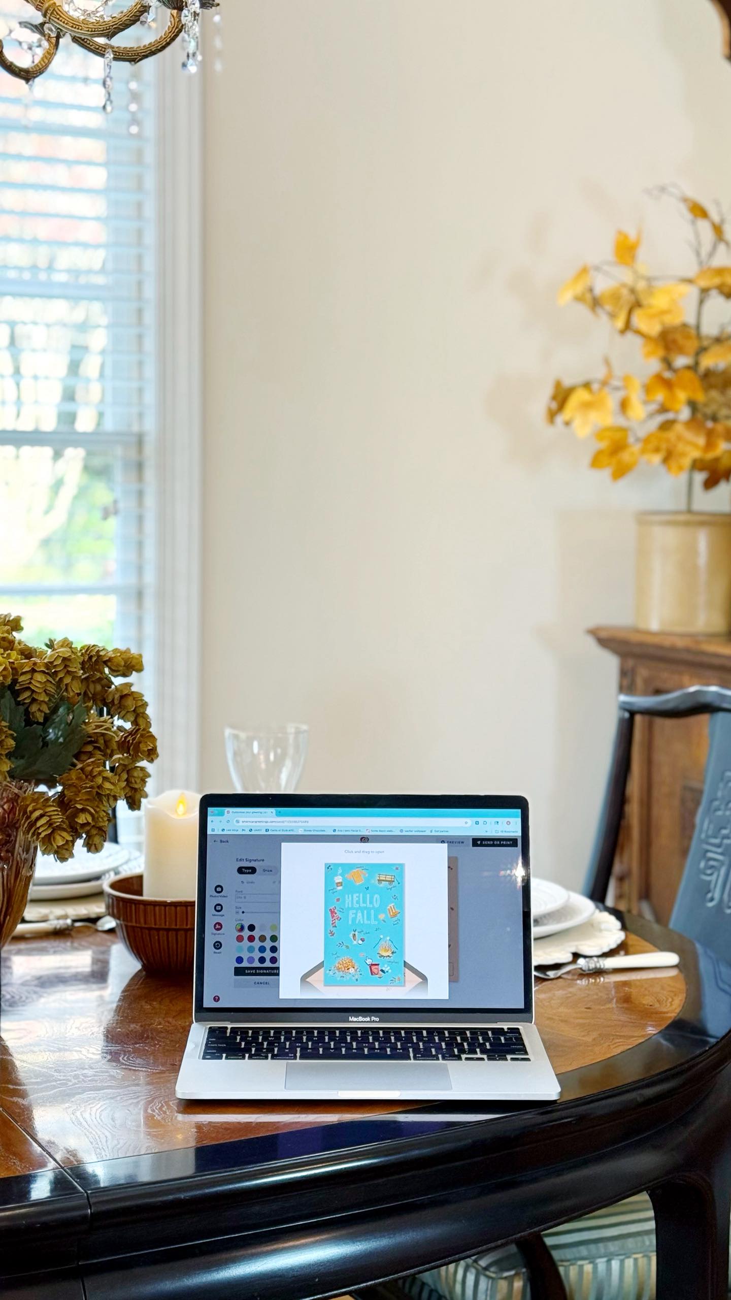 Instagram post by @theblendednest for American Greetings. Caption reads: [...] get cozy with friends!! #ad I used....