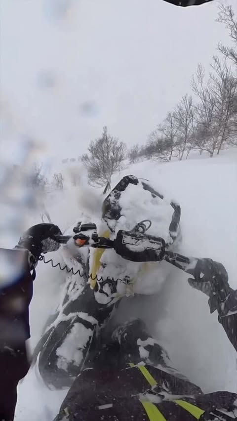 Instagram post by @ramona_johansn for Ski-Doo. Caption reads: How’s work? Oh I’m buried right....