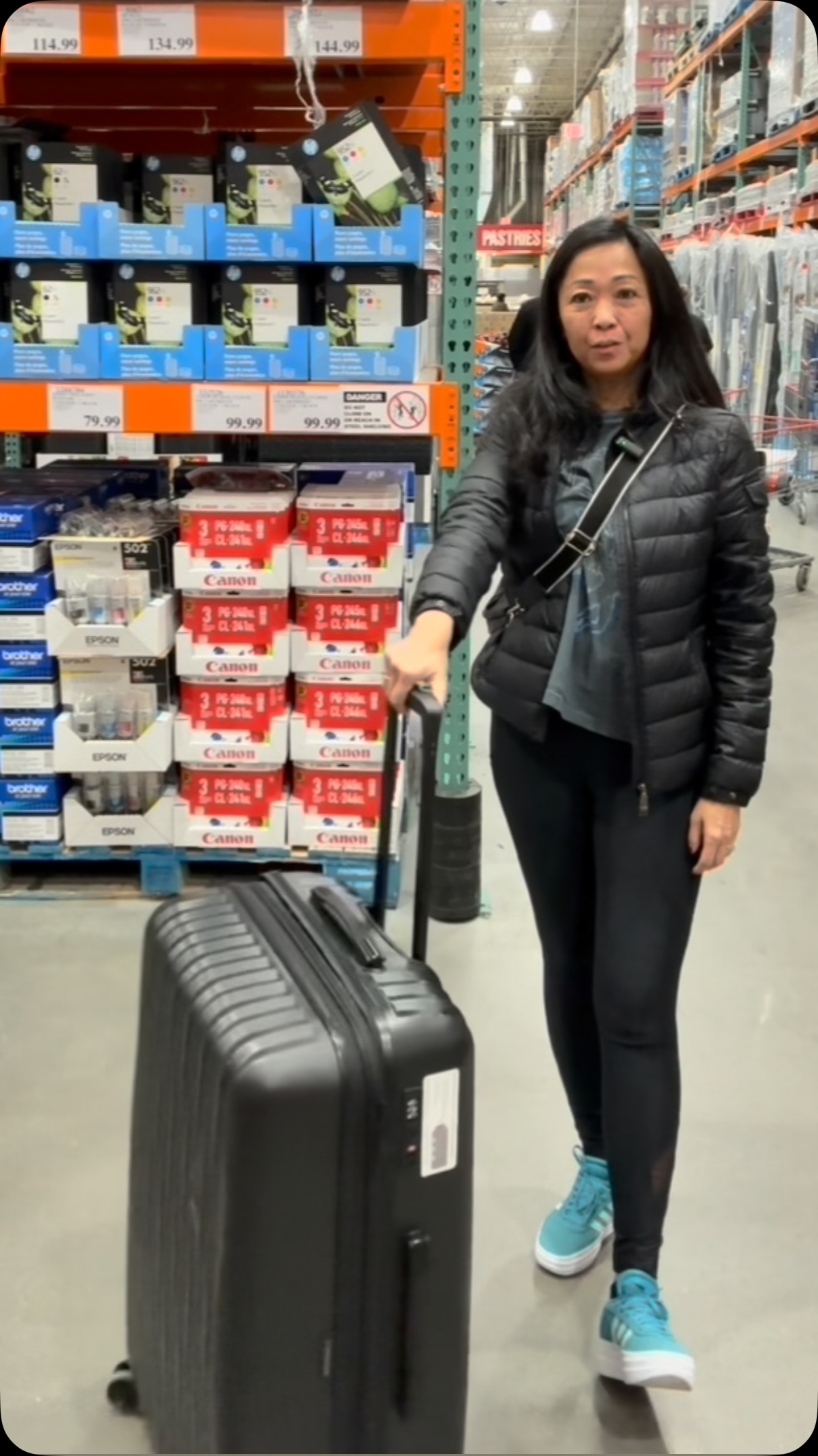Instagram post by @yyccostcolovers for SWISSGEAR. Caption reads: [...] #WENGER #COSTCOCANADA #COSTCO #LUGGAGE....