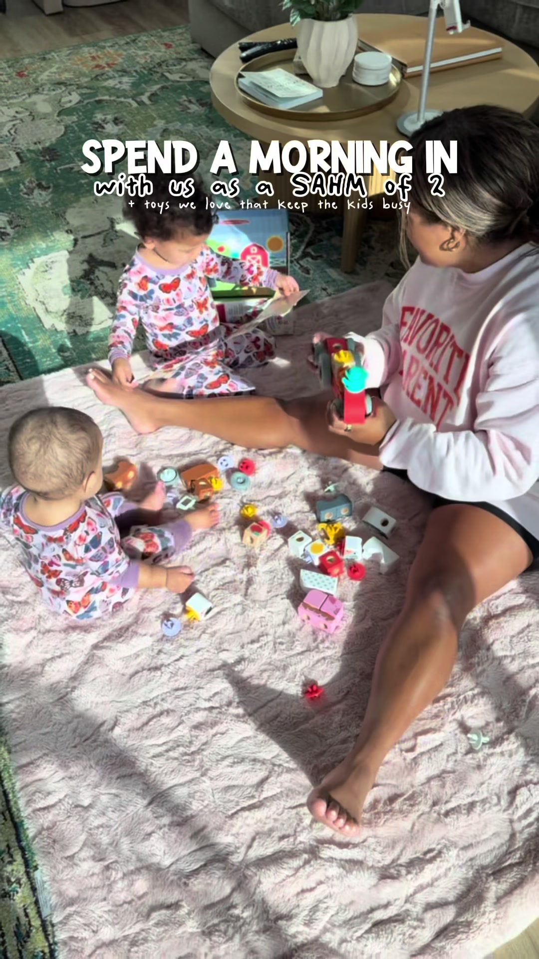 TikTok post by @joywithjordynn for Melissa & Doug. Caption reads: #ad some days are spent at home ☀️🏡 and for those....