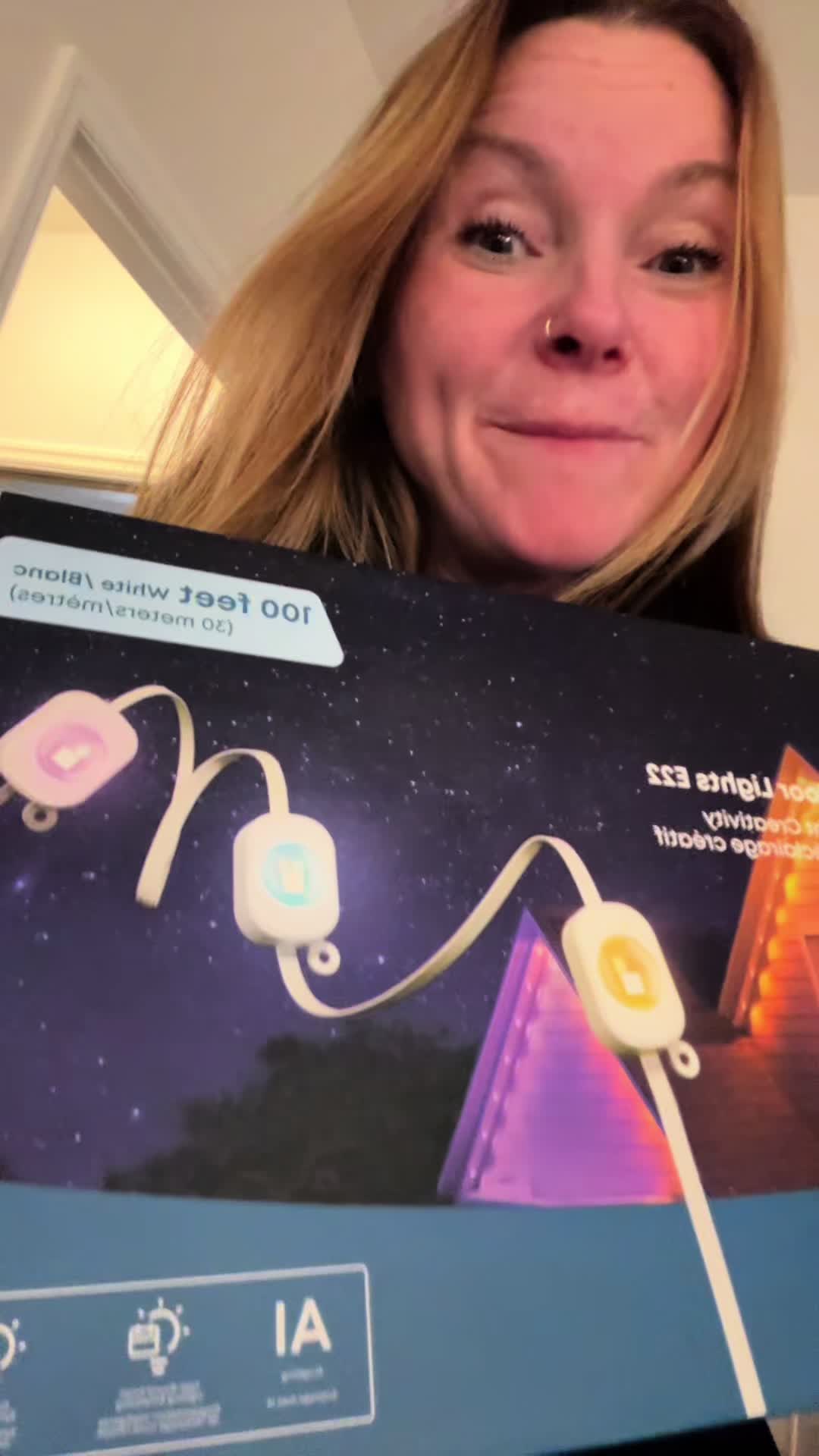 TikTok post by @savagemomlife for Eufy. Caption reads: Got my lights!  @eufy US #eufylights....