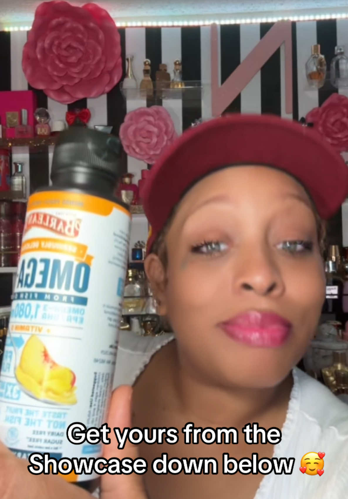 TikTok post by @nonichenysh for Barlean's. Caption reads: [...] actual fish oil pills again! Thanks....