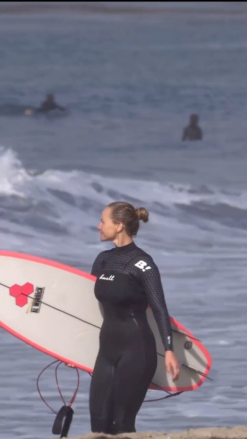 Instagram post by @bostanley for Laird Superfood. Caption reads: A surf adventure day in the life of my husband and....