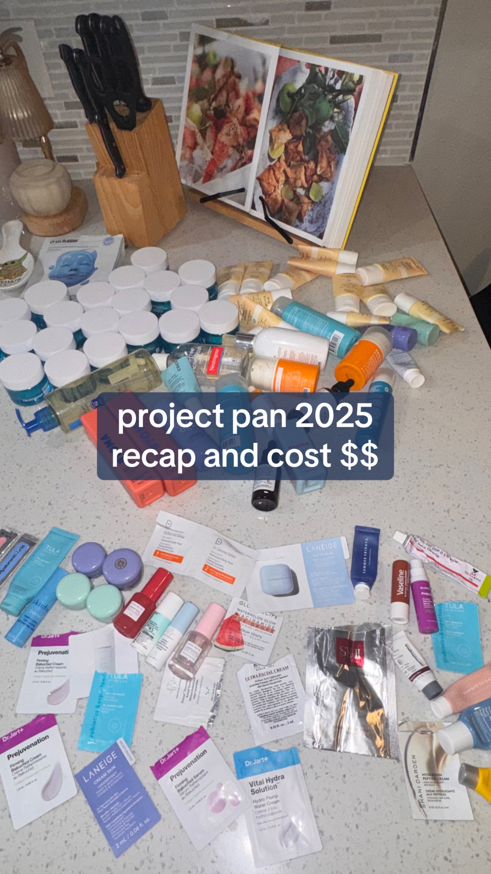 TikTok post by @lily_vasc for Neutrogena. Caption reads: Doing the math on my skincare for the YEAR ....