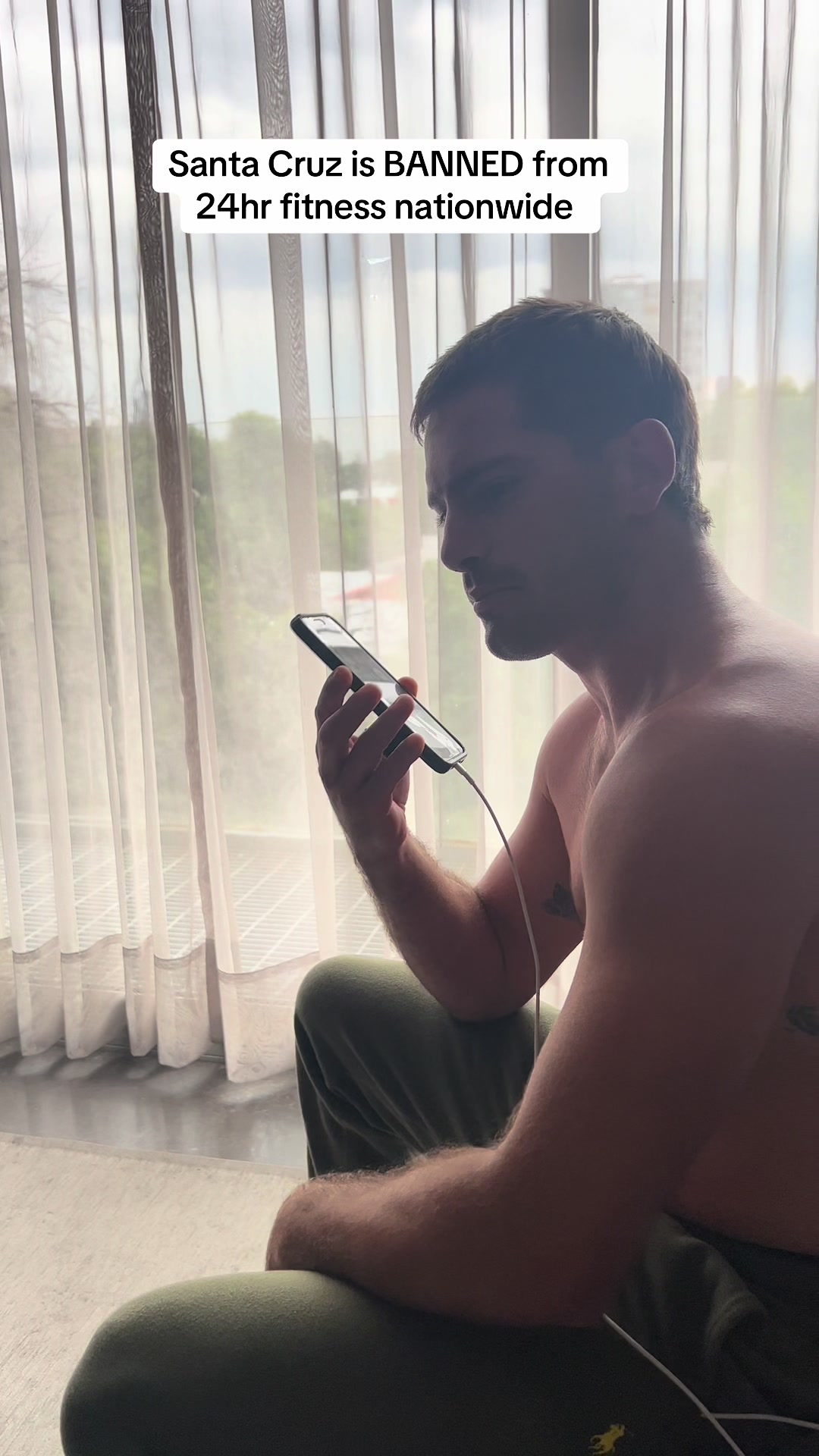 TikTok post by @santacruzmedicinals for 24 Hour Fitness. Caption reads: [...] never see me at a 24 unfortunately @24 Hour....