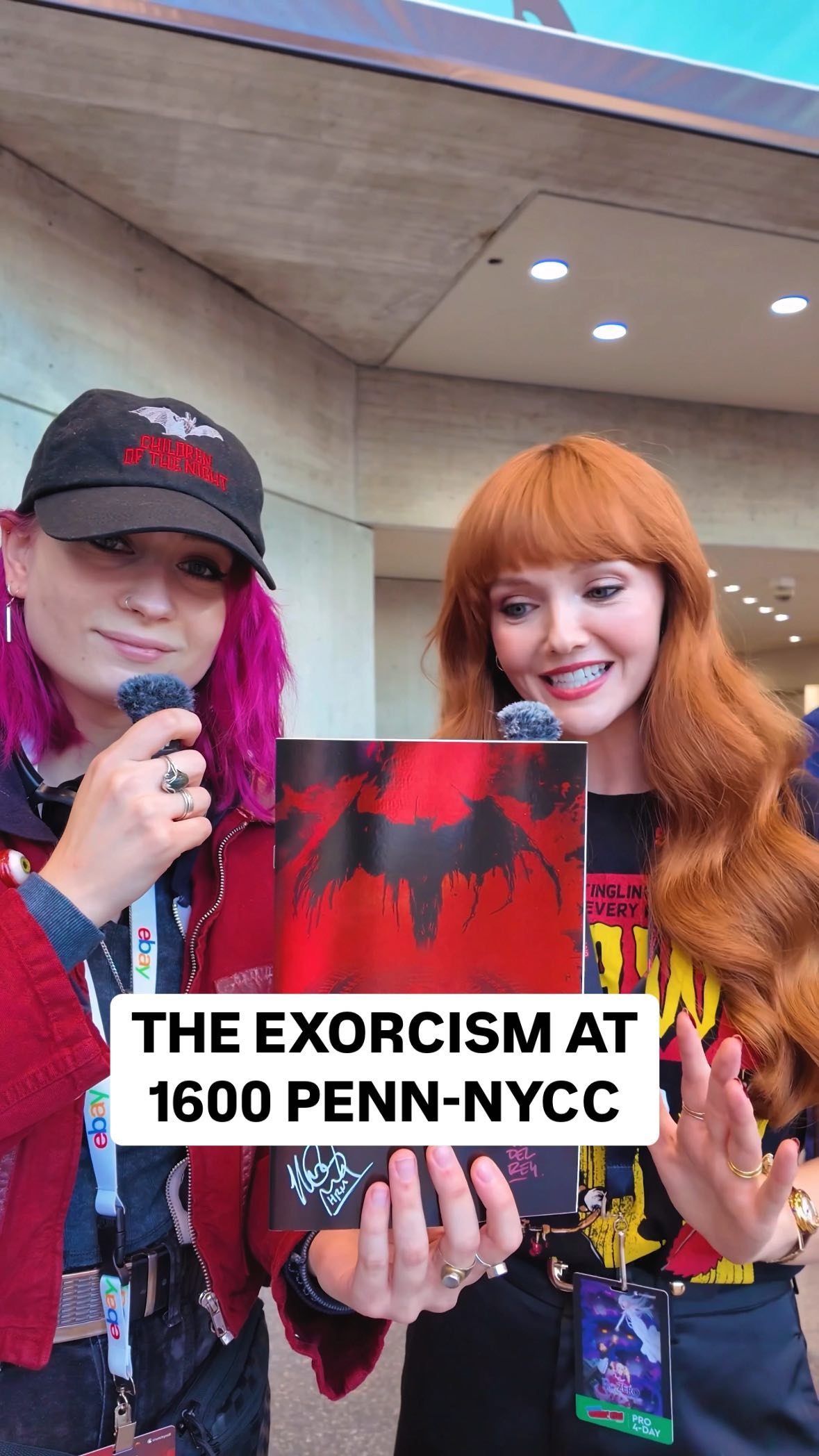 Instagram post by @samidemonster for Idw Publishing. Caption reads: Lovely chatting with Hannah Rose May at NEW YORK....