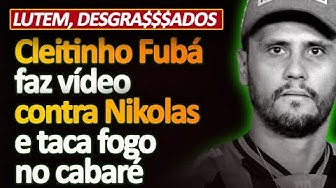 YouTube post by @marcelomarcengo for Hotmart. Caption reads: Cleitinho FUBÁ faz vídeo contra Nikolas e cabaré....