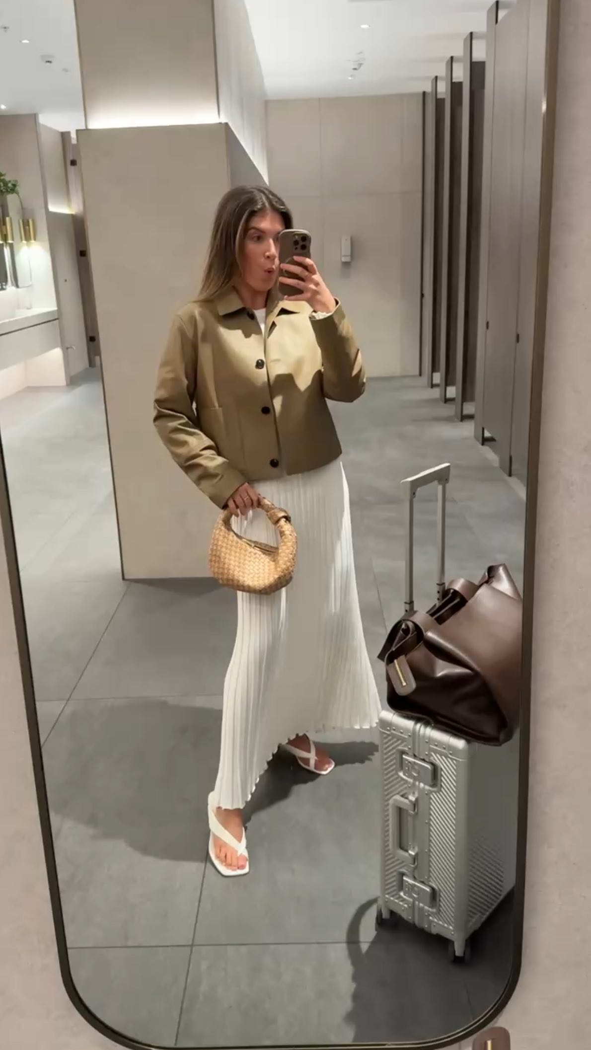 Instagram post by @paigecarmichael for MCoBeauty. Caption reads: Where to? 👀✈️

Spoiler alert if you can’t wait....