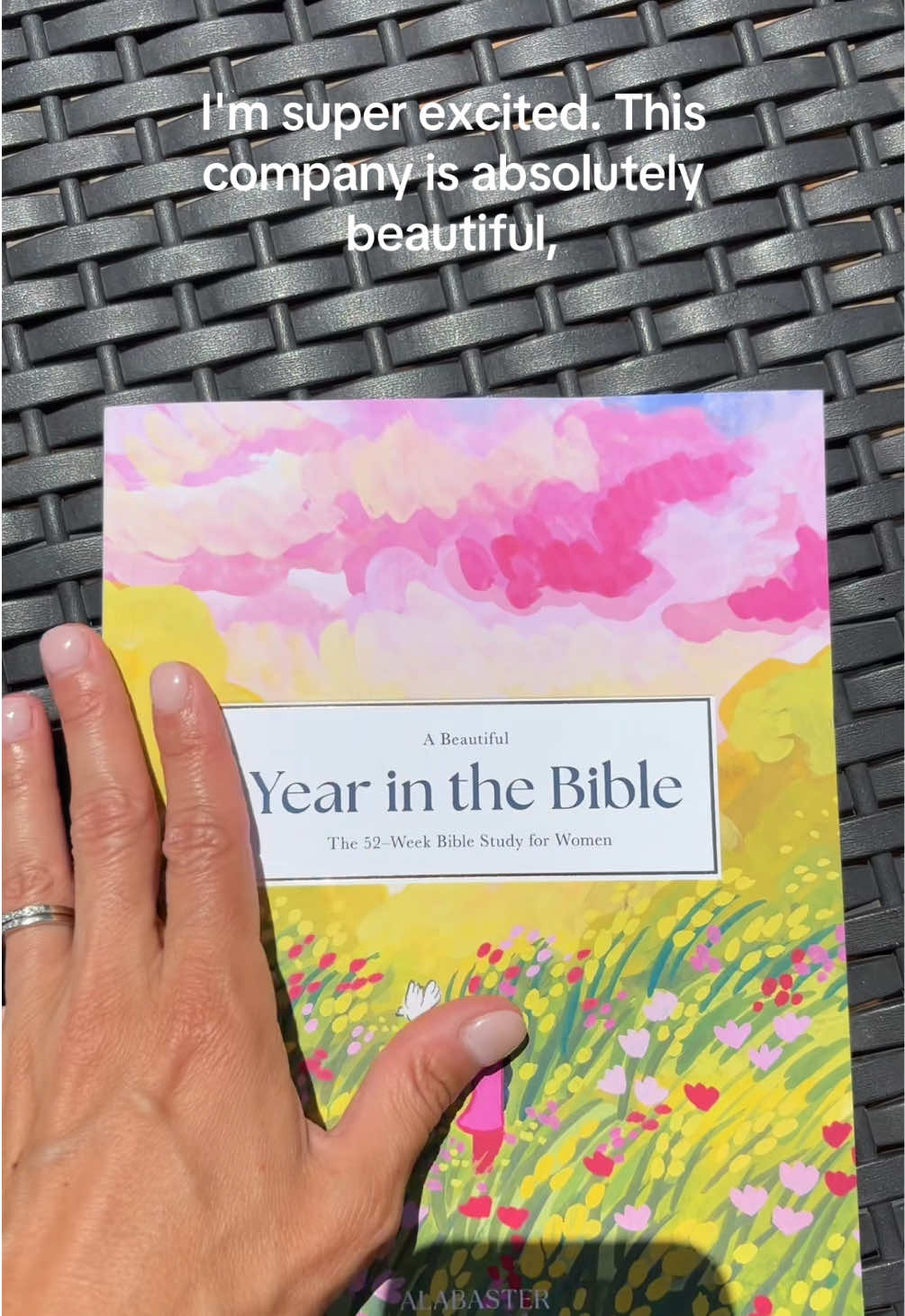 TikTok post by @amanda.stumpf2 for Alabaster Co. Caption reads: Super excited to get started with this! ✨✝️....