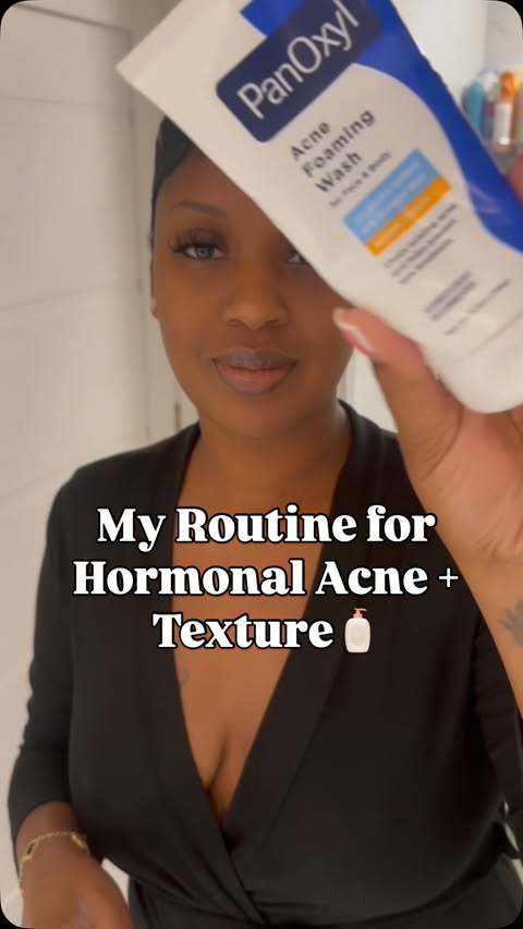 Instagram post by @lindseyzonee for PanOxyl. Caption reads: Every morning I remind myself that soft life....