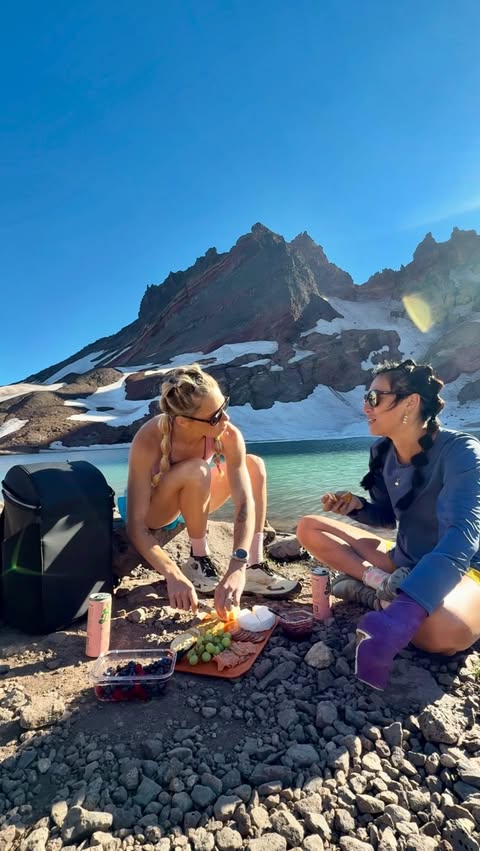 Instagram post by @gabriellenelson_ for YETI. Caption reads: [...] your hikes with a picnic.🤤 The @YETI....