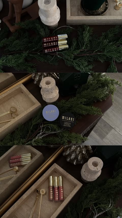 Instagram post by @isa_kristen22 for Milani Cosmetics. Caption reads: the holidays have never been so easy ✨ shop the....