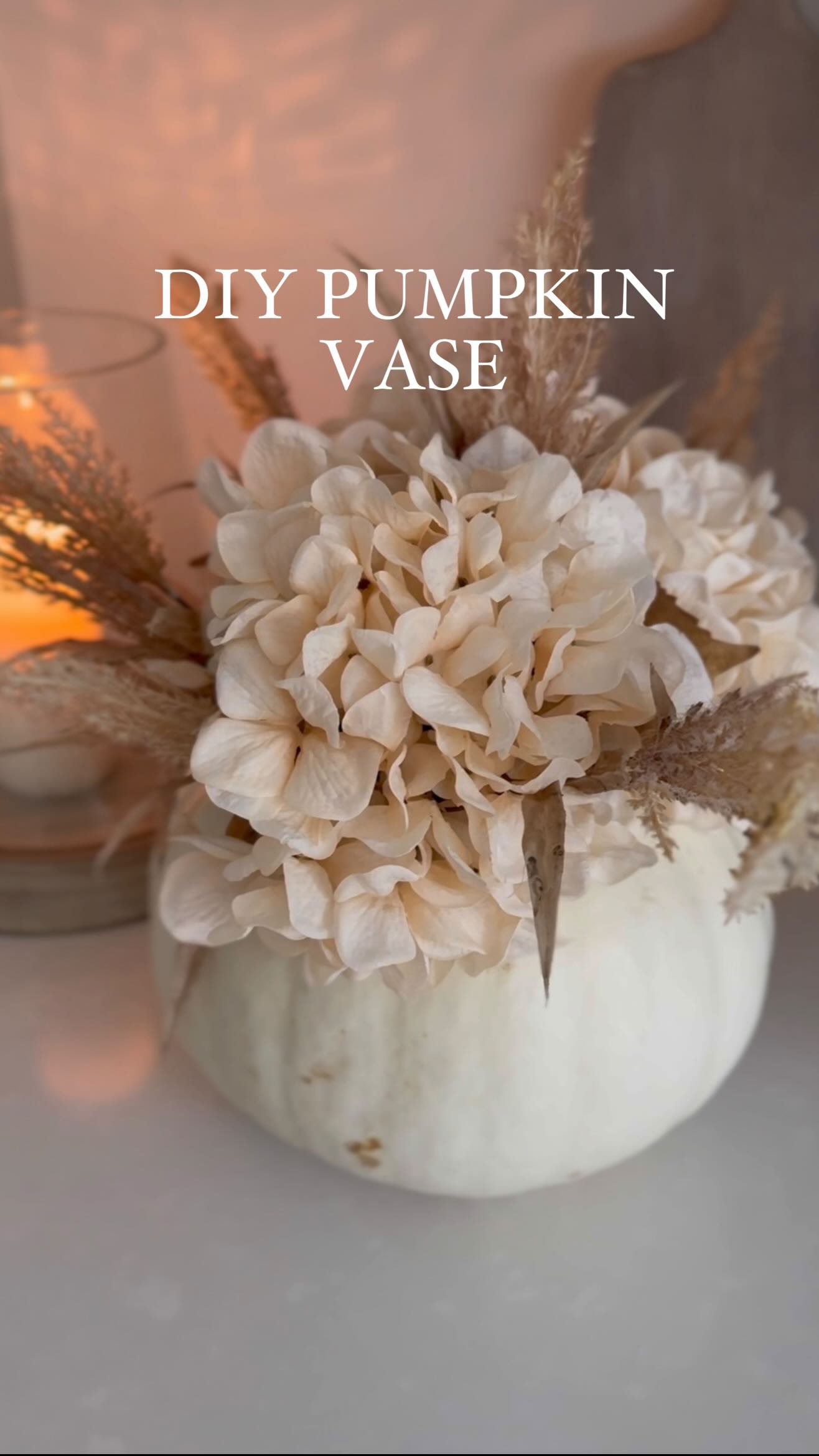 Instagram post by @jade.sweeney_ for Dunelm. Caption reads: DIY PUMPKIN VASE 

This turned out so beautiful!....