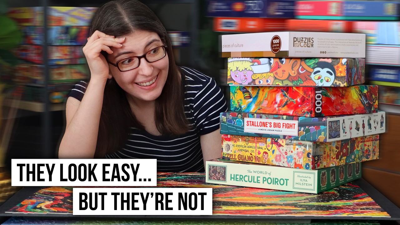 YouTube post by @KarenPuzzles for Soundstripe. Caption reads: Finally tackling the hardest puzzles on my puzzle....